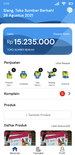 Anekapay Seller Screen 2