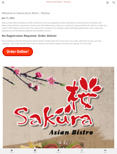 Sakura Asian Bistro - Nashua Screen 3