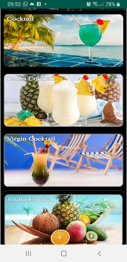 Android application Cocktails Tropicali screenshort