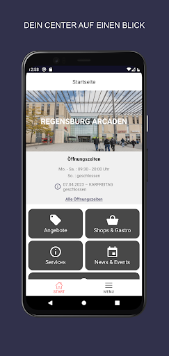 Android application Regensburg Arcaden screenshort