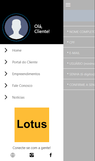 Android application LOTUS Cidade screenshort