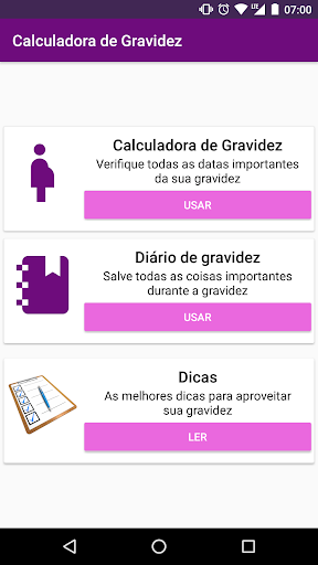 Visualização do aplicativo