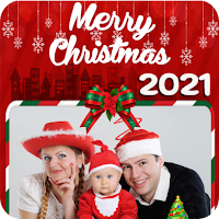 Christmas photo frame 2020 wishes and cards