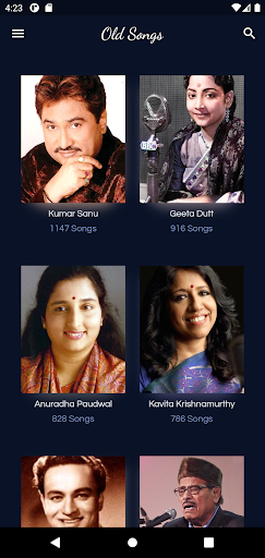 Hindi Old Songs - Lyrics Screen 2