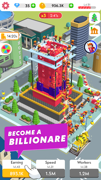 Idle Construction 3D 2.19 APK + Мод (Unlimited money) за Android