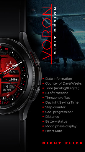 Voron NIGHT FLIER Watch Face Screen 2