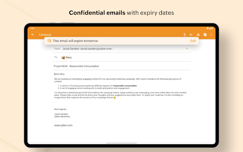Zoho Mail - Email and Calendar UI shots 9