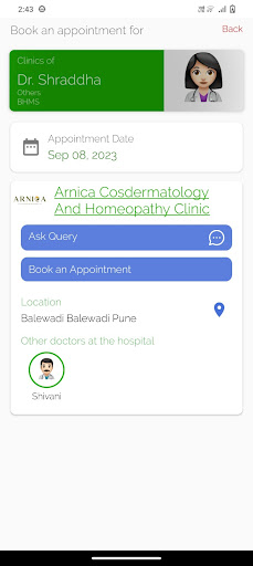 Arnica Clinic Screen 2