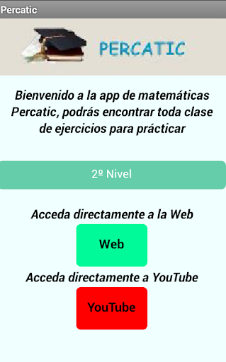 Android application Matemáticas Percatic2 screenshort