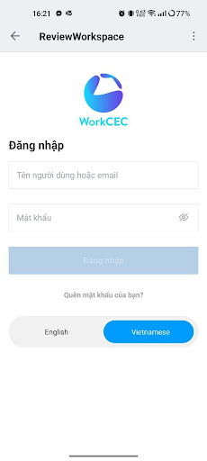 Android application WorkCEC screenshort