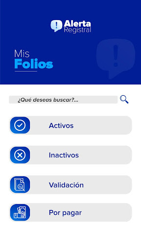 Alerta Registral Screen 2