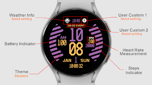 IWF Digital Pro III watch face Screen 2
