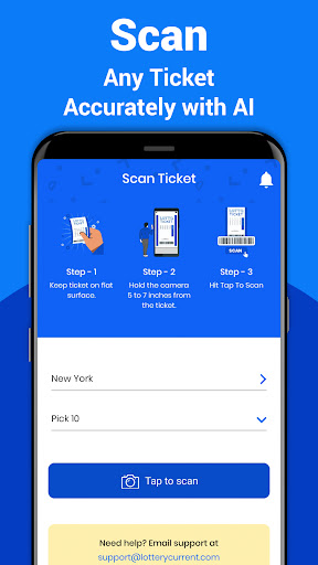 Lottery Ticket Scanner App Screen 2