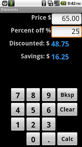 Discount Calculator Screenshot 2 - AppWisp.com