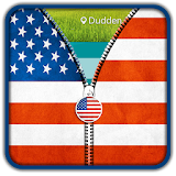 US Flag Zipper UnLock icon