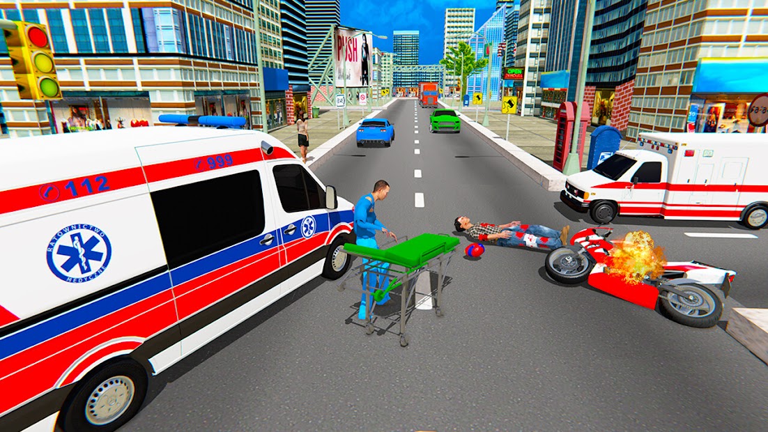 Screenshot 13 Ambulance Game: City Rescue 3d android