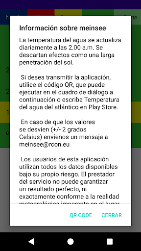 Temperatura del agua del Atlán Screen 2