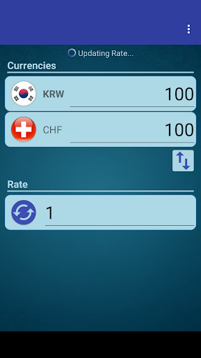 Android application S Korea Won x Swiss Franc screenshort