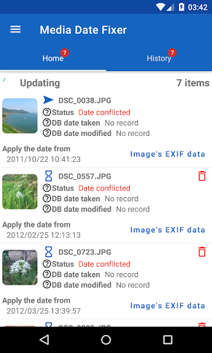 Android application Gallery Rearrange - Date Fixer screenshort