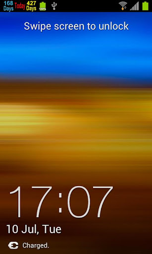 Android application Countdown in Status Bar screenshort