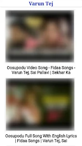 Varun Tej All Video Songs