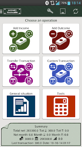 Android application Money Manager Master screenshort