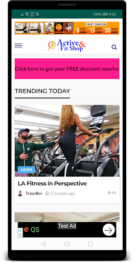 ActiveAndFitShop Screen 2