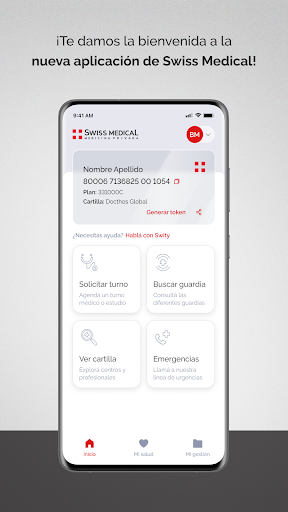 Android application Swiss Medical Mobile screenshort