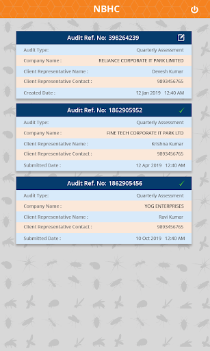 Pestinct Audit App Screen 2