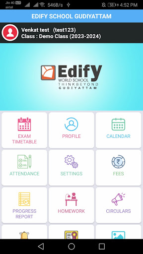 Edify Gudiyattam School Screen 2