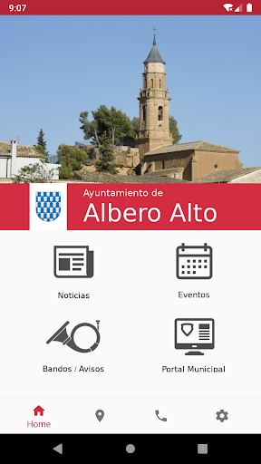 Android application Ayuntamiento de Albero Alto screenshort