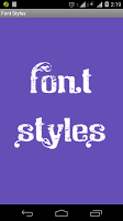 screenshot of Font Styles