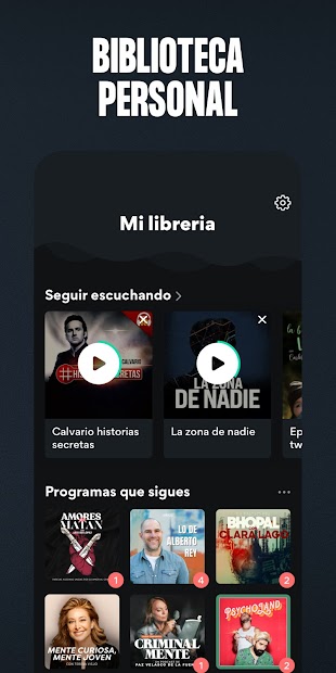 Captura 7 Podimo - Escucha podcasts locales & audiolibros android