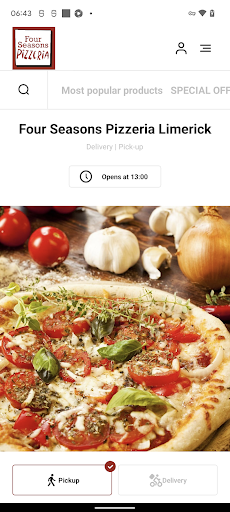 Android application Four Seasons Pizzeria Limerick screenshort