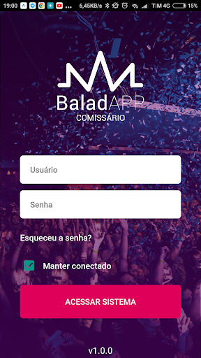 Android application Comissário BaladAPP screenshort