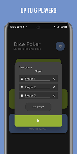 Escalero - Poker Dice Notepad Screen 3