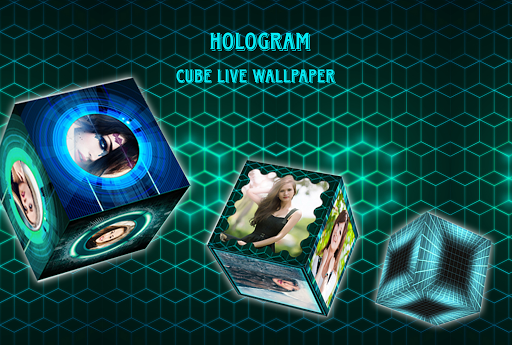 Android application Hologram cube live wallpaper screenshort