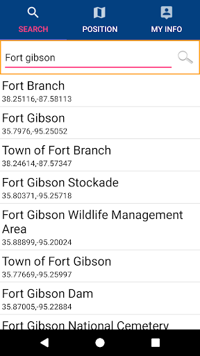 Lake Fort Gibson GPS Charts Screen 2