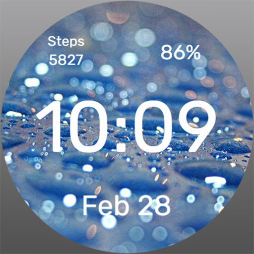 Blue Drops - Watch Face Download on Windows