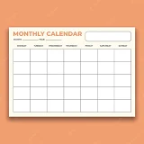Blank Monthly calendar icon