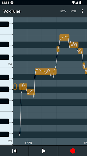 Android application VoxTune - Vocal Pitch Tuner screenshort