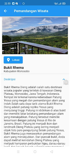 Android application Destinasi Wisata Jateng screenshort