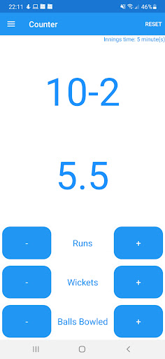 Android application Cricket Umpire Counter screenshort