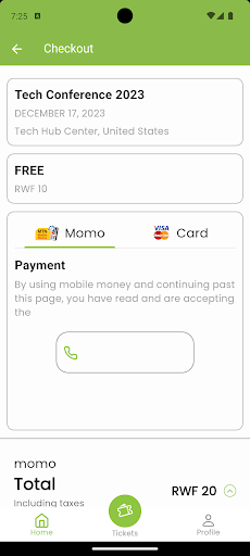 Android application RG Tickets screenshort