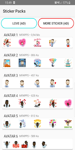 Avatars Stickers For Whatsapp