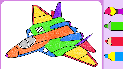 Android application Aircraft Coloring Game screenshort