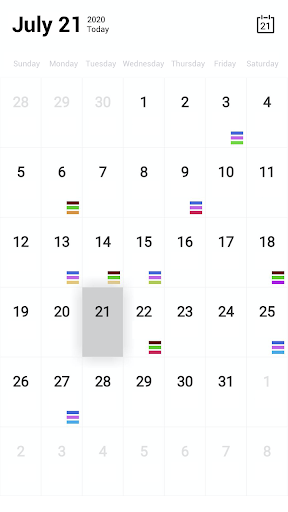 Daily Calendar Screen 2