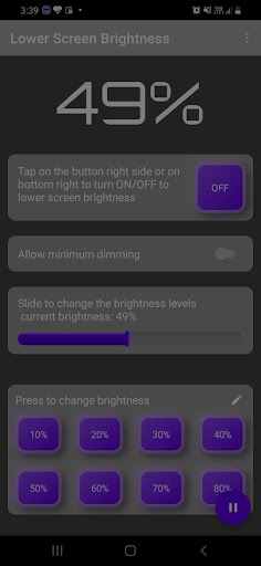 Lower Screen Brightness Screen 2