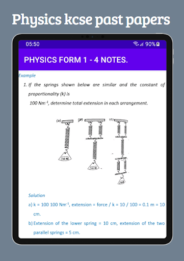 Physics Kcse past papers. Screen 3