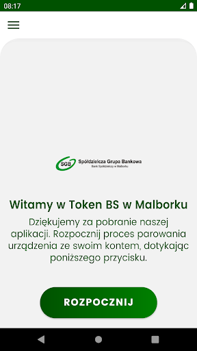 Android application Token BS w Malborku screenshort